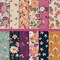 12 Designs Spring Pattern Paper Pack 24 Sheet Vintage Floral Scrapbook Paper Double-Sided Collection Decorative Craft Paper Folded Flat for Card Making Scrapbook Photo Album Decor, 30 x 30cm